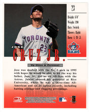 Load image into Gallery viewer, Jose Cruz Jr. - Toronto Blue Jays - 8 X 10 Portrait Photo Card (MLB Baseball Card) 1988 Donruss Studio # 23 Mint