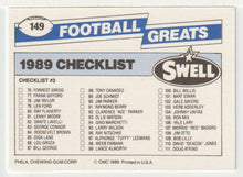 Load image into Gallery viewer, Checklist # 1 & # 2 (NFL Football Card) 1989 Swell Greats # 149 Mint