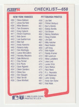 Load image into Gallery viewer, Checklist # 5 (#389-#482) (MLB Baseball Card) 1990 Fleer # 658 Mint