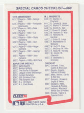 Load image into Gallery viewer, Checklist # 7 (#574-#620 + Inserts) (MLB Baseball Card) 1990 Fleer # 660 Mint