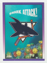 Load image into Gallery viewer, San Jose Sharks - Logo and Starting Lineup (NHL Hockey Card) 1991-92 Score American # 414 Mint