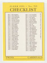 Load image into Gallery viewer, Checklist # 6 (# 549 - # 654) (MLB Baseball Card) 1991 Fleer # 719 Mint