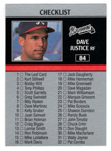 Load image into Gallery viewer, David Justice - Atlanta Braves - Checklist # 1 (MLB Baseball Card) 1991 Leaf # 84 Mint