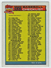 Load image into Gallery viewer, Checklist # 2 (MLB Baseball Card) 1991 Topps # 263 Mint