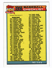 Load image into Gallery viewer, Checklist # 3 (MLB Baseball Card) 1991 Topps # 366 Mint