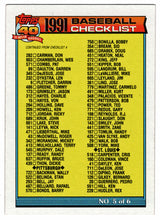 Load image into Gallery viewer, Checklist # 5 (MLB Baseball Card) 1991 Topps # 656 Mint
