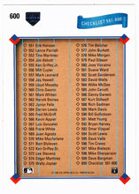 Load image into Gallery viewer, Checklist # 6 (# 501 - # 600) (MLB Baseball Card) 1991 Upper Deck # 600 Mint
