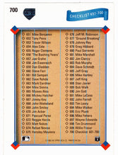 Load image into Gallery viewer, Checklist # 7 (# 601 - # 700) (MLB Baseball Card) 1991 Upper Deck # 700 Mint