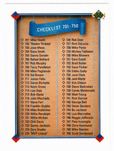 Load image into Gallery viewer, Checklist # 8 (# 701 - # 800) (MLB Baseball Card) 1991 Upper Deck # 800 Mint