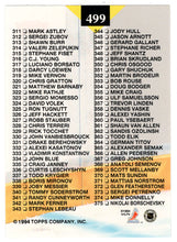 Load image into Gallery viewer, Checklist # 3 - # 251 - # 375 (NHL Hockey Card) 1993-94 Topps Stadium Club # 499 Mint