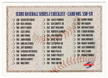 Load image into Gallery viewer, Checklist # 538 - # 601 (MLB Baseball Card) 1995 Score # 605 Mint