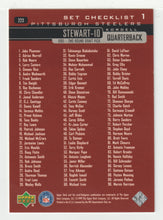 Load image into Gallery viewer, Checklist # 1 - Kordell Stewart - Pittsburgh Steelers (NFL Football Card) 1999 Upper Deck # 223 Mint