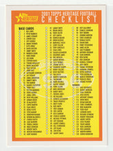 Load image into Gallery viewer, Checklist (NFL Football Card) 2001 Topps Heritage # NNO Mint