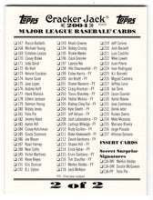 Load image into Gallery viewer, Checklist # 2 - Mini (MLB Baseball Card) 2004 Topps Cracker Jack # NNO Mint