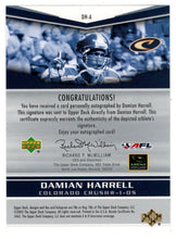 Load image into Gallery viewer, Damian Harrell - Colorado Crush Arenagraphs - Autograph (AFL Football Card) 2005 Upper Deck Arena # DH-A Mint