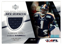 Load image into Gallery viewer, Damian Harrell - Colorado Crush - AFL Jerseys (AFL Football Card) 2005 Upper Deck Arena # DH-J Mint