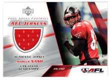 Load image into Gallery viewer, Marcus Nash - Las Vegas Gladiators - AFL Jerseys (AFL Football Card) 2005 Upper Deck Arena # MN-J Mint