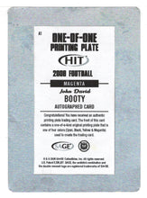 Load image into Gallery viewer, John David Booty 1/1 - USC Trojans - Printing Plates (NFL - NCAA Football Card) 2008 Sage Hit # A-1 Mint