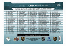 Load image into Gallery viewer, Checklist # 2 - Marc-Andre Fleury - Brayden McNabb (NHL Hockey Card) 2017-18 Upper Deck # 200 Mint