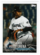 Load image into Gallery viewer, Jose Urena - Marcell Ozuna (MLB Baseball Card) 2019 Topps Stickers 176 Mint
