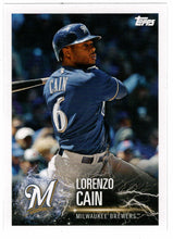 Load image into Gallery viewer, Lorenzo Cain - Ben Zobrist (MLB Baseball Card) 2019 Topps Stickers 181 Mint