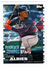 Load image into Gallery viewer, Ozzie Albies - Jackie Bradley Jr. - Rookie & Rising Stars (MLB Baseball Card) 2019 Topps Stickers 218 Mint