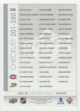 Load image into Gallery viewer, Cole Caufield - Trevor Zegras - Checklist # 3 - Young Guns (NHL Hockey Card) 2021-22 Upper Deck # 250 Mint