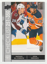 Load image into Gallery viewer, Checklist # 3 - Nathan MacKinnon - Leon Draisaitl (NHL Hockey Card) 2021-22 Upper Deck # 449 Mint