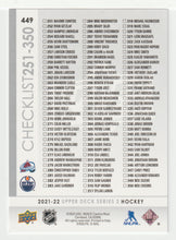 Load image into Gallery viewer, Nathan MacKinnon - Leon Draisaitl - Checklist # 4 (NHL Hockey Card) 2021-22 Upper Deck # 449 Mint