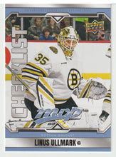 Load image into Gallery viewer, Linus Ullmark - Boston Bruins - Checklist # 1 - # 100 (NHL Hockey Card) 2024-25 Upper Deck MVP # 100 Mint