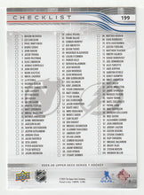 Load image into Gallery viewer, Checklist # 1 - Jacob Markstrom - Andrei Vasilevskiy (NHL Hockey Card) 2025-26 Upper Deck # 199 Mint