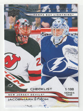 Load image into Gallery viewer, Checklist # 1 - Jacob Markstrom - Andrei Vasilevskiy (NHL Hockey Card) 2025-26 Upper Deck # 199 Mint