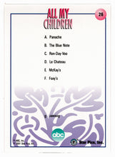 Load image into Gallery viewer, Trivia - What was the Name of Yvonne's Earlier Place of Employment? (Trading Card) All My Children - 1991 Star Pics # 26 - Mint