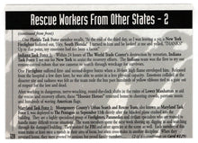 Load image into Gallery viewer, Rescue Workers From Other States - Part # 2 (Trading Card) Heroes of the World Trade Center Memorial - Tribute - 2002 Chestnut Publications # 128 - Mint