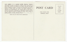 Load image into Gallery viewer, James F. D. Lanier Home, Madison, Indiana, USA Vintage Original Postcard # 2225 - New - 1950's - NM