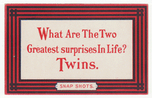 Load image into Gallery viewer, Twins - Humorous - Vintage Original Postcard # 2241 - New - Early 1900's - VG