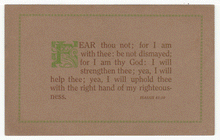 Load image into Gallery viewer, Scripture Quote - Isaiah 41:10 - Vintage Original Postcard # 2248 - New - Early 1900's - NM