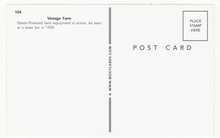 Load image into Gallery viewer, Vintage Farm - Steam-Powered Equipment from 1959 State Fair, USA Vintage Original Postcard # 2267 - 1980's - Mint
