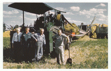 Load image into Gallery viewer, Vintage Farm - Steam-Powered Equipment from 1959 State Fair, USA Vintage Original Postcard # 2271 - 1980's - Mint