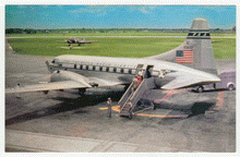 Load image into Gallery viewer, Pan American Airways - Airplane - Convair 240 USA Vintage Original Postcard # 2273 - 1980's - Mint
