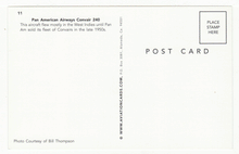 Load image into Gallery viewer, Pan American Airways - Airplane - Convair 240 USA Vintage Original Postcard # 2273 - 1980's - Mint