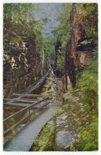 Load image into Gallery viewer, The Flume Gorge, Franconia Notch, New Hampshire, USA - Vintage Original Postcard # 2326 - New - 1960's - NM