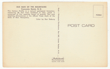 Load image into Gallery viewer, Old Man of the Mountains, Franconia Notch, New Hampshire, USA - Vintage Original Postcard # 2328 - New - 1960's - VG