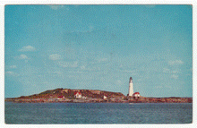 Load image into Gallery viewer, Boston Harbor Lighthouse, Maine, USA - Vintage Original Postcard # 2395 - New - 1960's - VG