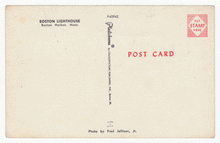 Load image into Gallery viewer, Boston Harbor Lighthouse, Maine, USA - Vintage Original Postcard # 2395 - New - 1960's - VG