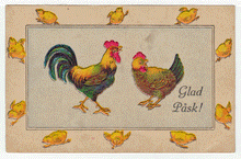 Load image into Gallery viewer, Happy Easter 'Glad Pask' - Swedish Vintage Original Postcard # 2439 - Dated 1910 - VG