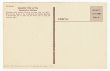 Load image into Gallery viewer, Greetings from Oklahoma State Capital, USA Vintage Original Postcard # 2467 - New - 1960's - NM