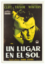 Load image into Gallery viewer, Un Lugar En El Sol - A Place in the Sun - Movie Vintage Original Postcard # 2507 - New, 1990's