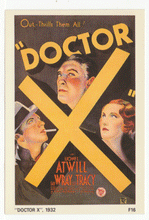 Load image into Gallery viewer, Doctor X - Movie Vintage Original Postcard # 2564 - New, 1990's