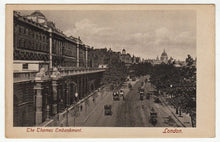 Load image into Gallery viewer, The Thames River Embankment, London, England Vintage Original Postcard # 1286 - New, 1920's